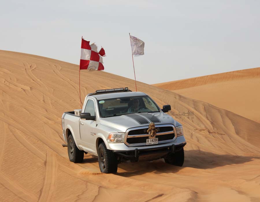 Car Desert Flags Oman