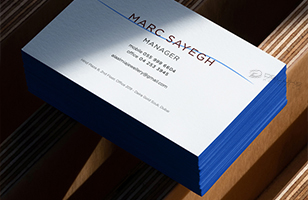 Colored Edge Business Card Oman