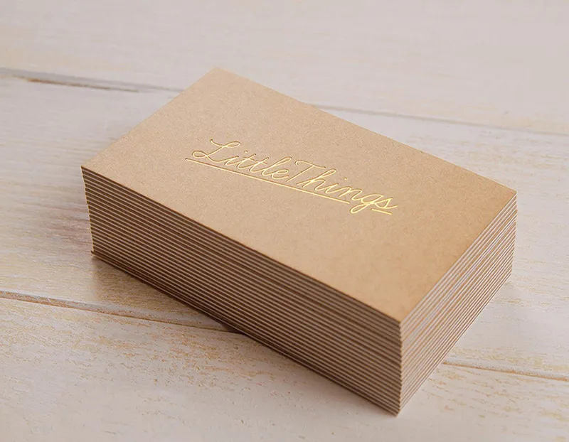 Craft Business Card Gold Foil Oman